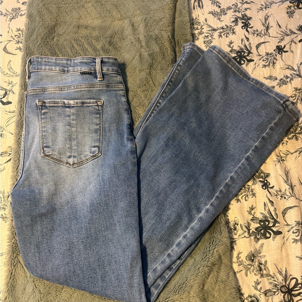 Stylish Light Blue Flare Jeans